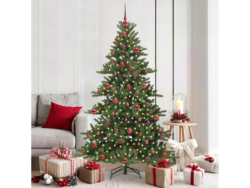  Sapin de noël, arbre de noël artificiel à branches articulées vert 180 cm cf61091  - Conforama B