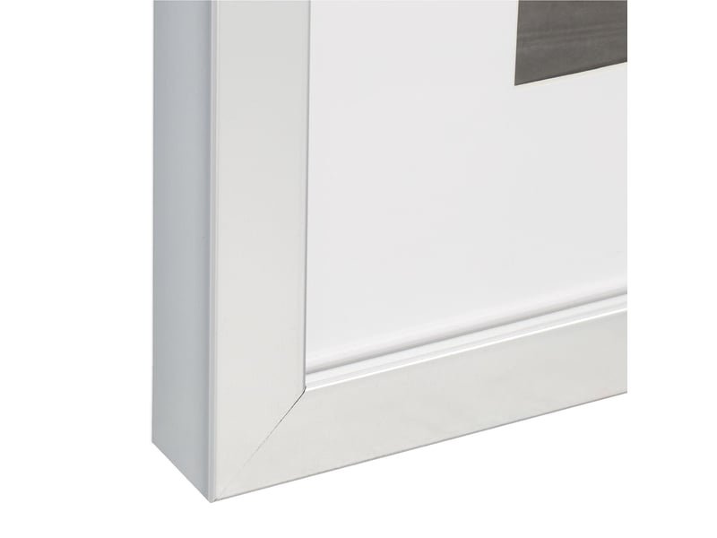  Lot de 2 cadres à photo carrés 41 x 41 x 2,5 cm à poser ou suspendre style moderne en plastique noir 13_0013224  - Conforama E