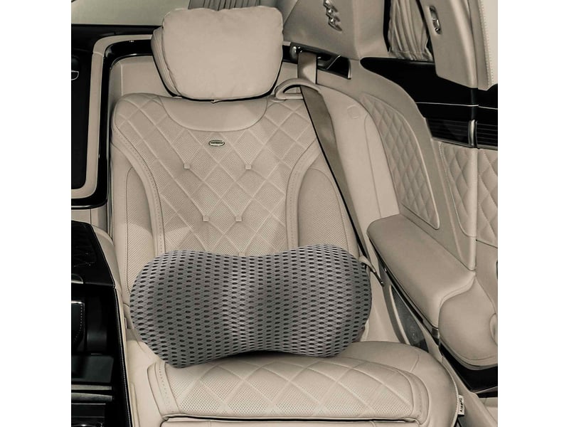  Coussin dorsal, coussin lombaire gris mousse à mémoire de forme 47,5 x 23 x 12 cm cf56446  - Conforama B
