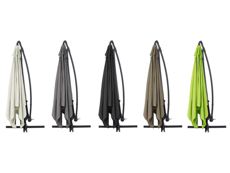 Parasol jardin déporté alu ilios 3 - carré - 3 x3 m - gris - Conforama C