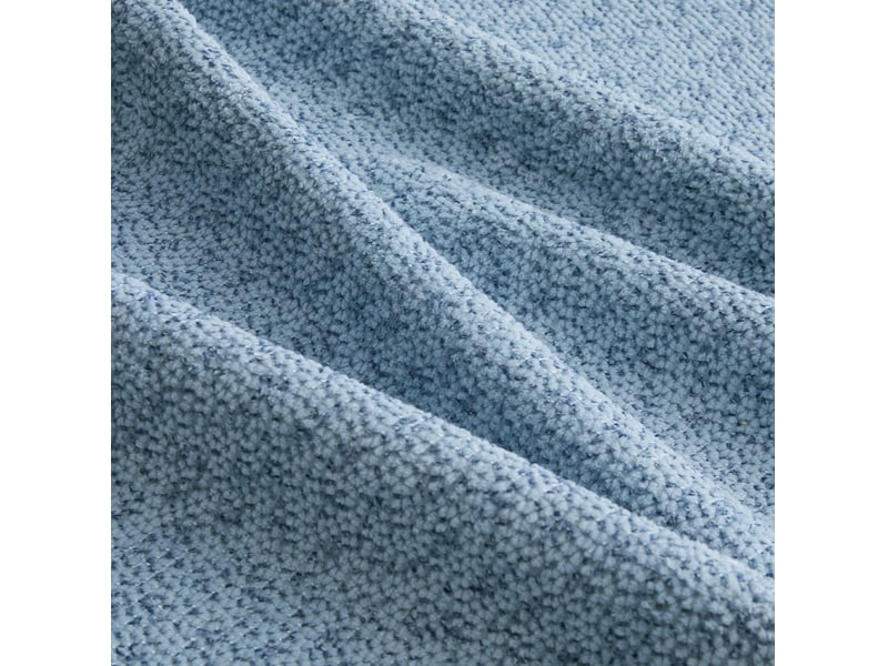  Canapé modulable 3 places 288x104x79 cm, sans montage, granuleux, mousse 32d, assise profonde, tissu, bleu  - Conforama E