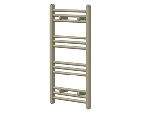 Luxebath sèche-serviettes design sahara 500 x 800 mm, raccordement latéral, droit, haute conductivité thermique, radiateur mural porte-serviettes pour salle de bain, puissance 255 w, beige mat