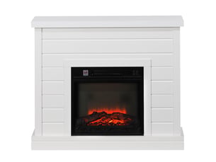 Cheminée électrique avec chauffage 1800 w, effet flamme 3d, blanche