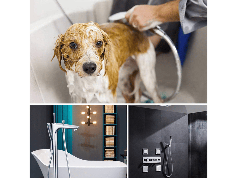  Flexible de douche anti-pliage et anti-torsion 1,50 m, flexible de douche，noir  - Conforama E