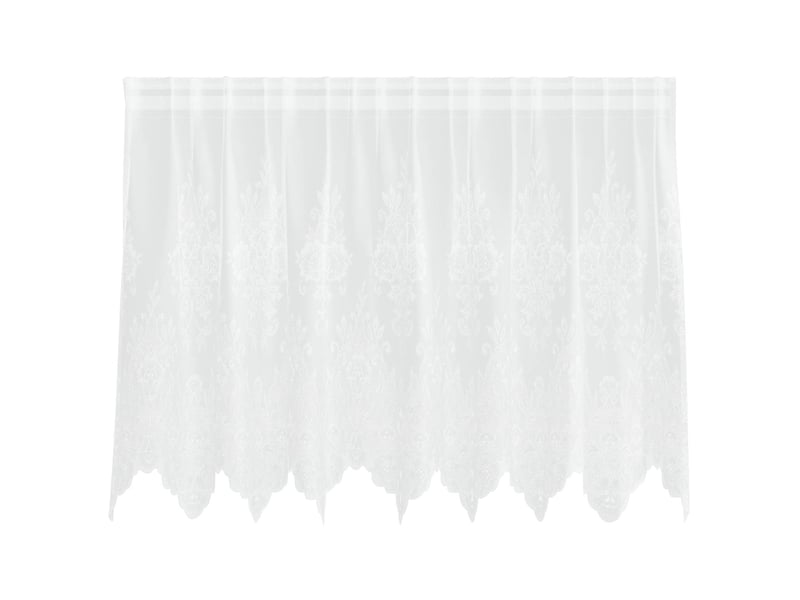  Rideau en dentelle, rideau ajouré, voilage blanc 80 x 200 cm polyester cf43819  - Conforama A