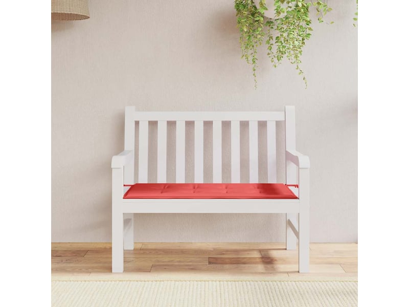  Coussin de banc de jardin, coussin d'assise rouge 100x50x3 cm tissu oxford cf52795  - Conforama B