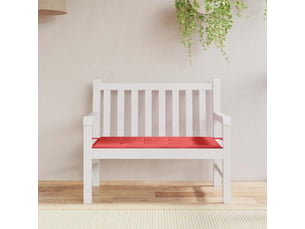 Coussin de banc de jardin, coussin d'assise rouge 100x50x3 cm tissu oxford cf52795