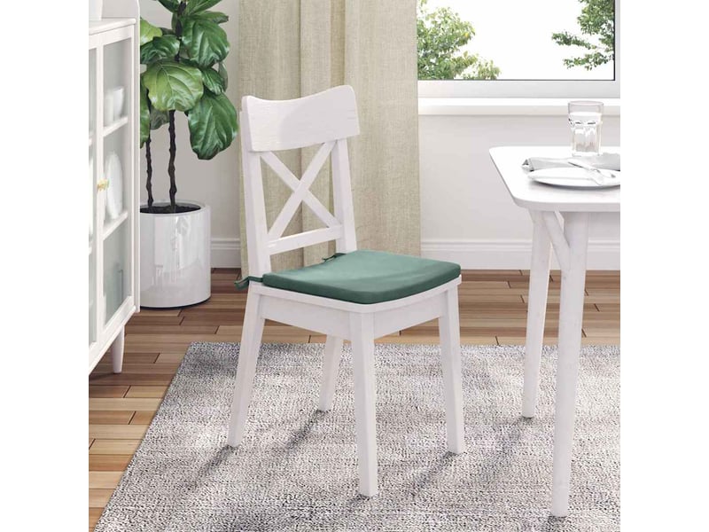  Lot de 4 coussins de siège, coussins décoratifs velours vert mer 40 x 40 x 3 cm cf60045  - Conforama D