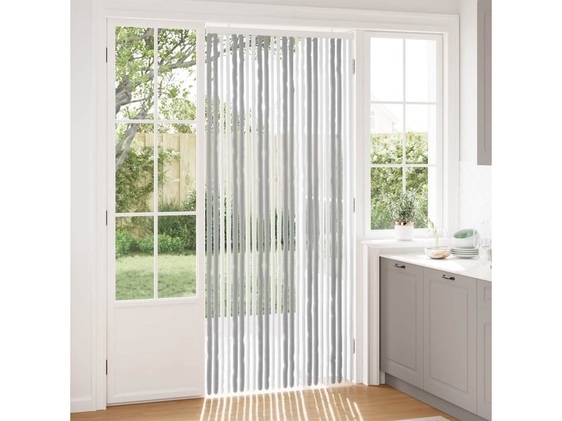  Rideau anti-insectes, moustiquaire en chenille gris et blanc 100 x 230 cm cf43452  - Conforama B