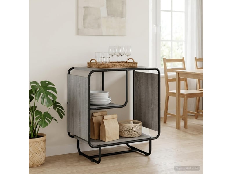  Buffet salon, buffet de rangement sonoma gris 60x37,5x64,5 cm bois d'ingénierie  - Conforama B