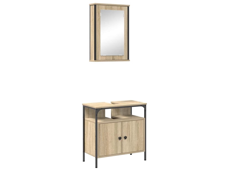 Ensemble de mobilier de salle de bain 2 pc marron cf64166 - Conforama A