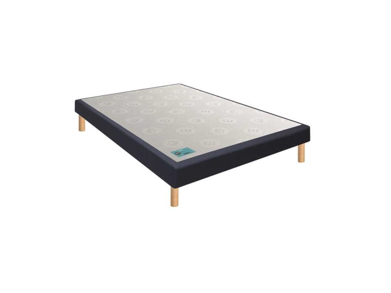  Sommier tapissier stylo rembourre 80x200 cm bleu nuit 14 cm confort ferme avec 12 lattes rigides 7753349 - Conforama A