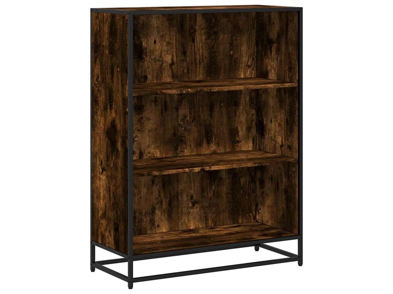  Bibliothèque, étagère de rangement chêne fumé 80,5x35x107,5 cm bois d'ingénierie  - Conforama A