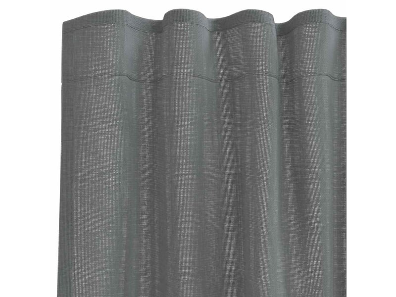  Lot de 2 rideaux en voile, voilages à œillets gris foncé cf44272  - Conforama E