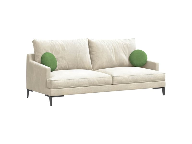  Lot de 2 coussins de siège, coussins décoratifs velours vert clair ø30 x 13 cm cf59915  - Conforama C