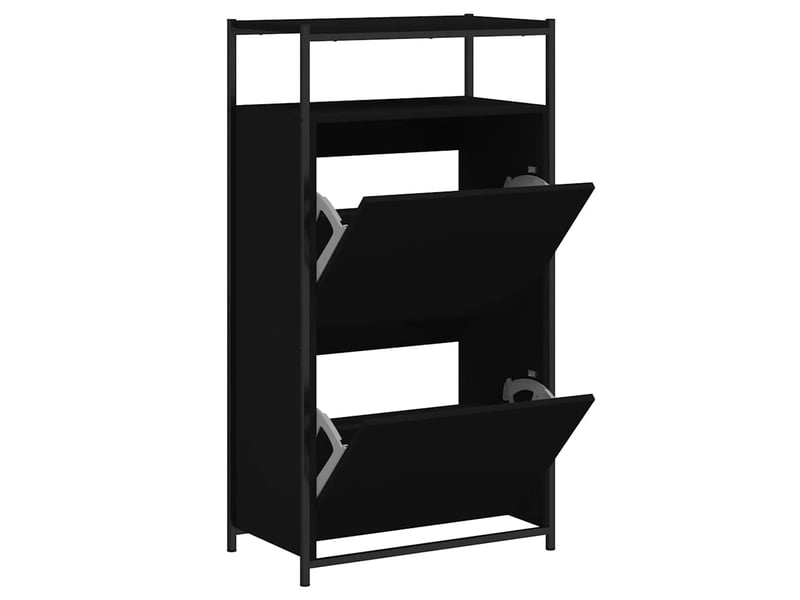  Meuble à chaussures, cabinet à chaussures noir 60x34x112 cm  - Conforama A