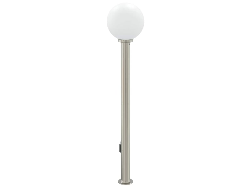 Borne lumineuse, lampadaire avec détecteur et prise 120 cm acier inoxydable ip44 - Conforama E