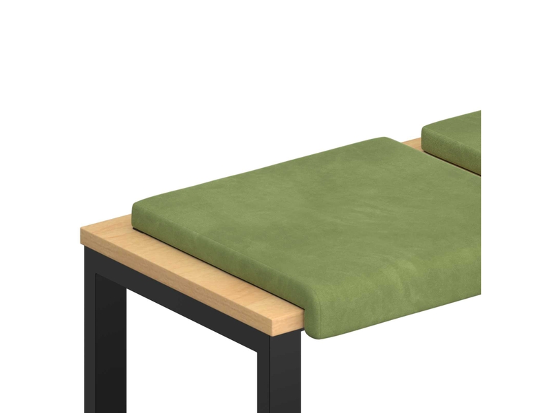  Lot de 2 coussins de banc, coussins d'assise, coussins pour chaisecanapé velours vert clair profondeur 35 cm cf52552  - Conforama A