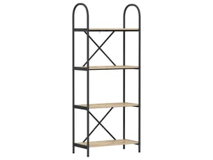 Étagère 4 niveaux, étagère de rangement 60 x 30 x 146 cm bois d'ingénierie shl4235