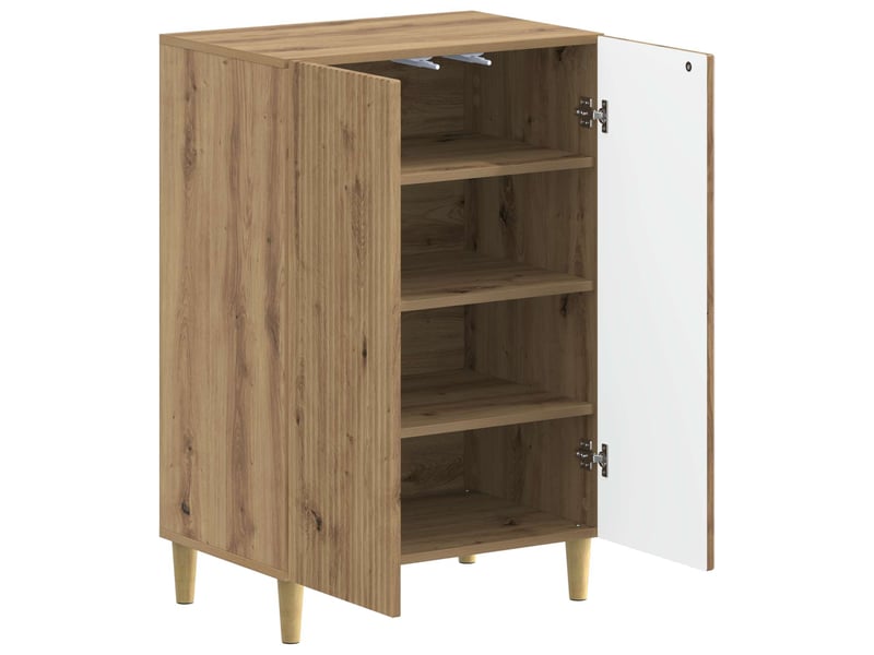  Meuble à chaussure, cabinet à chaussures arnhem 59,5x39,5x90 cm chêne artisanal  - Conforama C