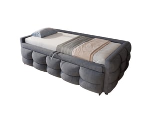 Lit gigogne 90x190 cm <strong>OKWISH</strong>  <strong></strong> coloris gris