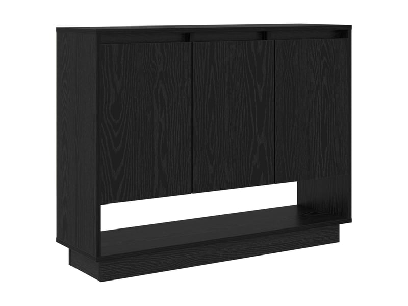 Buffet - bahut - meuble de rangement chêne noir 97 x 29 x 75 cm bois d'ingénierie - Conforama A