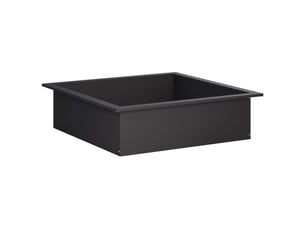 Anneau de foyer extérieur, anneau de braséro noir 90x90x25 cm acier shl18015