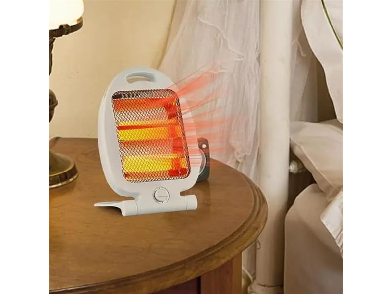  Petit chauffage d'appoint portable, chauffage soufflant d'intérieur, modèle de bureau à économie d'énergie, blanc  - Conforama C