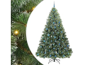 Sapin de noël artificiel, arbre de noël avec 300 led vert 240 cm pe et pvc shl1958