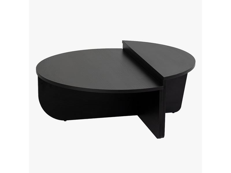  Table basse ronde couleur bois noir d90 cm  - Conforama C