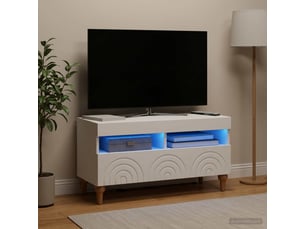 Meuble tv coloris blanc 1 cm <strong></strong>  <strong></strong>