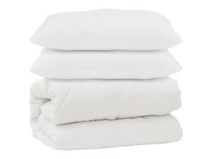 Couette avec oreiller 3 pcs - duvet blanc microfibre