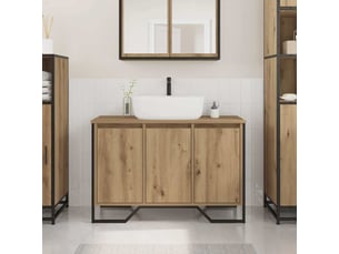 Meuble de lavabo de salle de bain, armoire de bain chêne artisanal cf65513