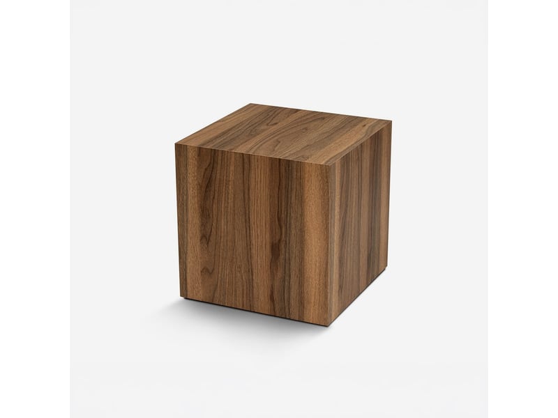  Table basse cube effet bois 45x45 küp  - Conforama A