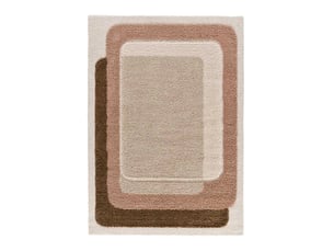 Tapis enfant shaggy scandinave beige rose, 120 x 170 cm