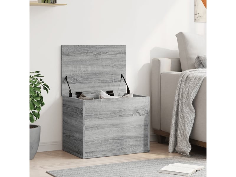  Boîte de rangement, coffre de rangement sonoma gris 60x42x46 cm bois d'ingénierie  - Conforama C