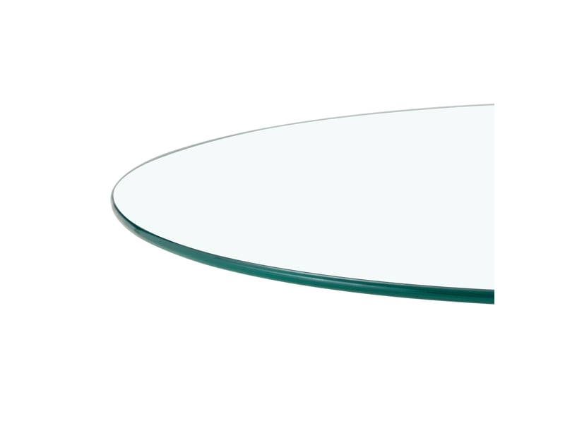  Table basse ronde avec plateau en verre trempé pour salon ø70×45 cm structure en métal argenté  - Conforama D