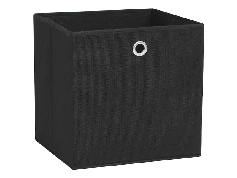  Boîte de rangement 10 pcs tissu non-tissé 32x32x32 cm noir  - Conforama D