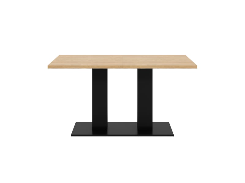  Table à manger extensible, bois naturel, 140180 × 70 cm, 6-8 personnes, plateau épais, style simple  - Conforama A
