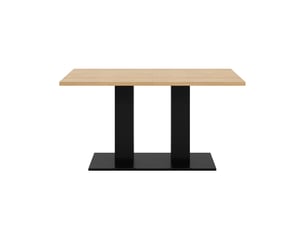 Table à manger extensible, bois naturel, 140180 × 70 cm, 6-8 personnes, plateau épais, style simple