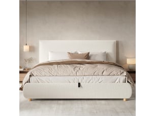 Lit coffre 180x200 cm BLACKCOLORS   coloris blanc