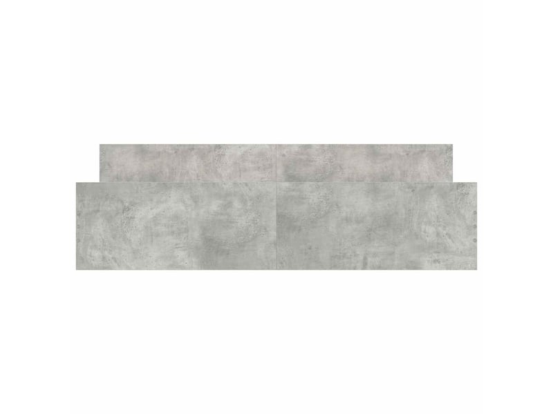  Lit double- lit adulte -  cadre de lit sans matelas gris béton 160x200 cm  - Conforama D
