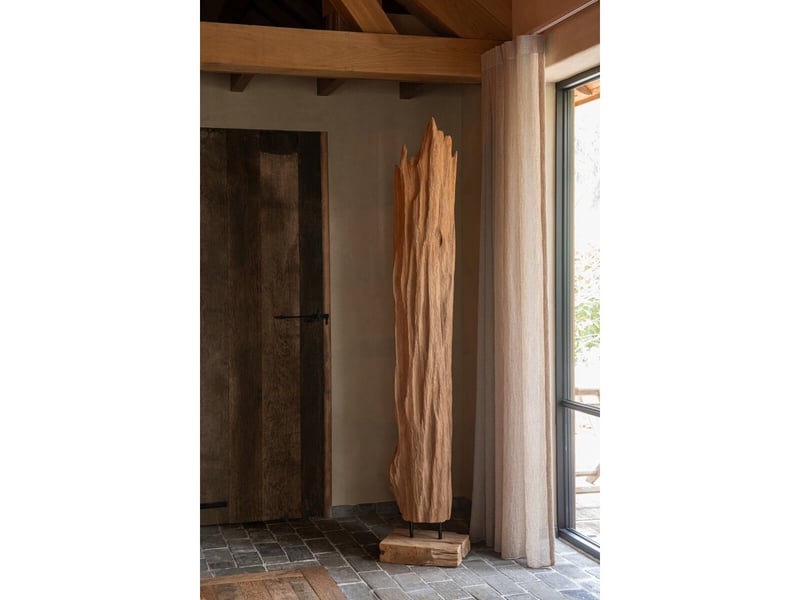  Sculpture déco en bois mira 183cm naturel  - Conforama C