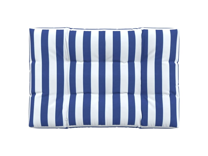  Coussin de palette, coussin de chaise, coussin de canapé rayures bleues et blanches 120x80x12cm tissu cf55419  - Conforama A