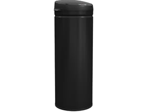 Poubelle à capteur 50 l 30,5x30,5x85 cm – noire – acier inoxydable, ouverture sans contact