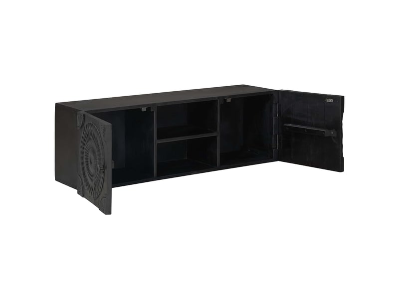 Meuble tv - banc tv - meuble de rangement noir 105 x 30 x 35 cm - Conforama D