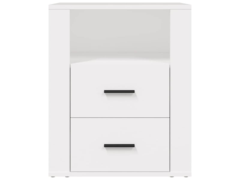  Table de chevet - cabinet de chevet - table de nuit blanc 50x36x60 cm bois d'ingénierie  - Conforama E