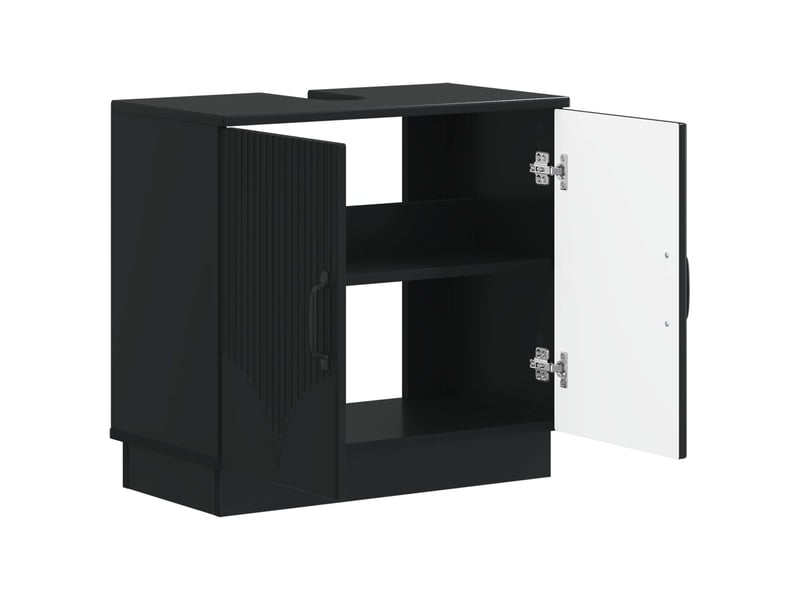 Meuble sous lavabo de salle de bain hoorn noir cf64914 - Conforama C