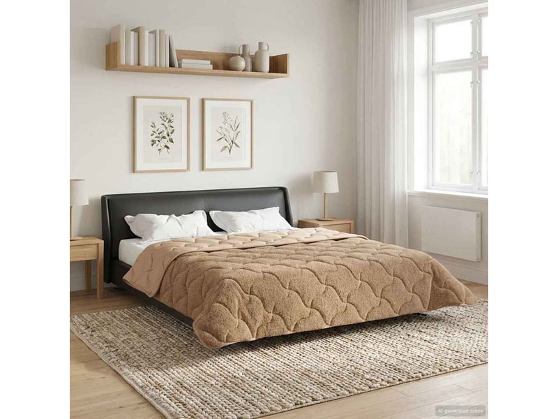  Duvet - couette complet toute l'année 200 x 200 cm non taupe respirant  - Conforama D