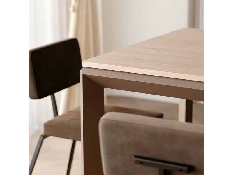  Table à manger extensible faro - 6-8 personnes - rectangulaire - 160x90x76 cm - cremona marron FARO - Conforama D